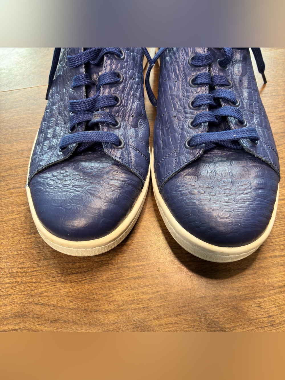 Adidas Stan Smith Croc Embossed  Navy Blue Size 11 AQ2730 Mens  1/16 - Picture 4 of 14
